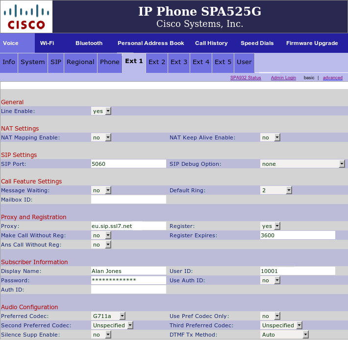 Cisco-SPA303/502G - Ext1