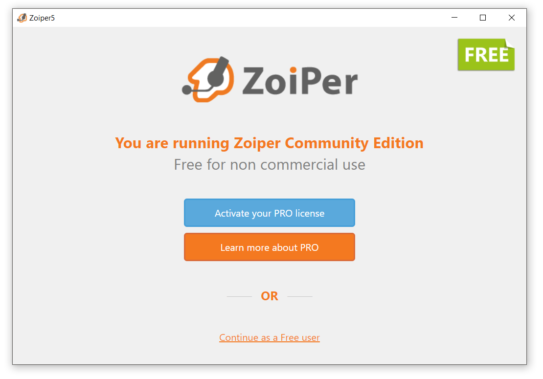 Zoiper - Login