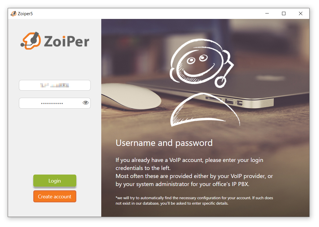 Zoiper - Password